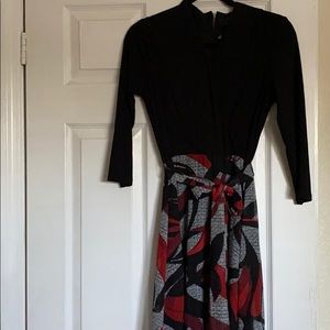 Be By Chetta B Dress with colorful red skirt